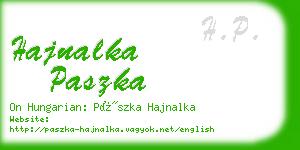 hajnalka paszka business card